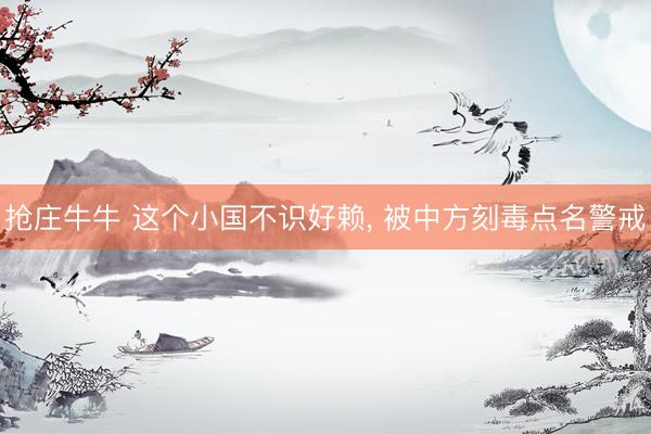 抢庄牛牛 这个小国不识好赖, 被中方刻毒点名警戒