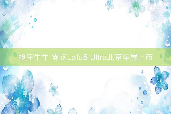 抢庄牛牛 零跑Lafa5 Ultra北京车展上市